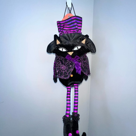 Pier 1 Imports Scary Black Cat Wine Bottle Travel Carrier - Picture 4 of 13